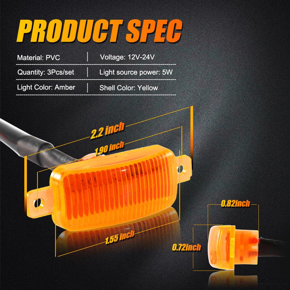 (3pcs/set) Lumières de Grille Avant LED Raptor Amber Dodge Ram