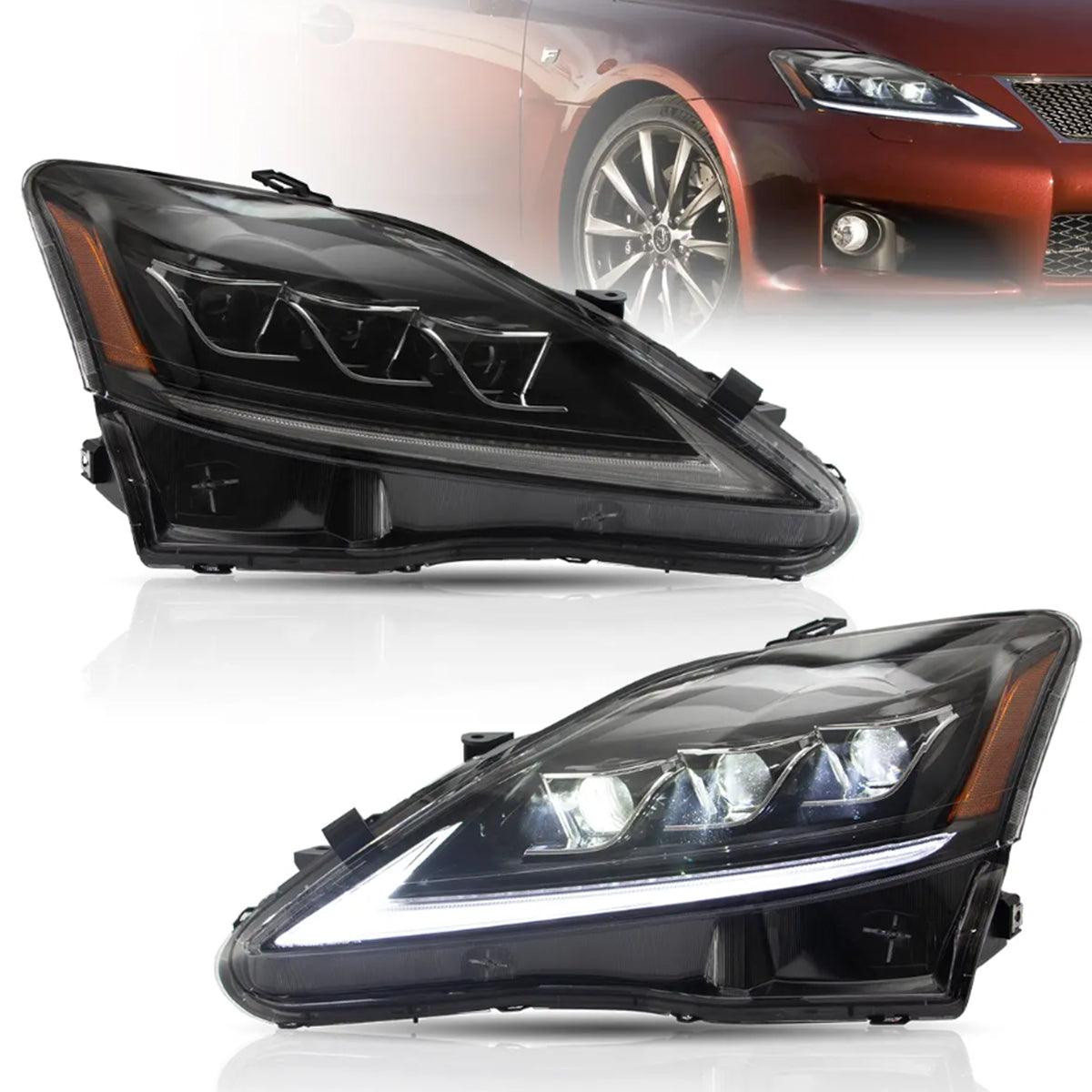 LED Headlight Assembly Matrix Projector Black For 2006-2012 Lexus IS250/IS250C/IS350/IS220d &amp; 2008-2014 ISF(XE20)