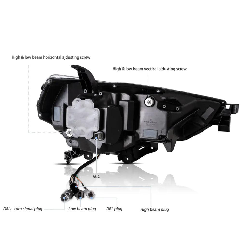 LED Headlight Assembly 4Pcs Projector Upgrade For 2014-2024 Toyota 4Runner