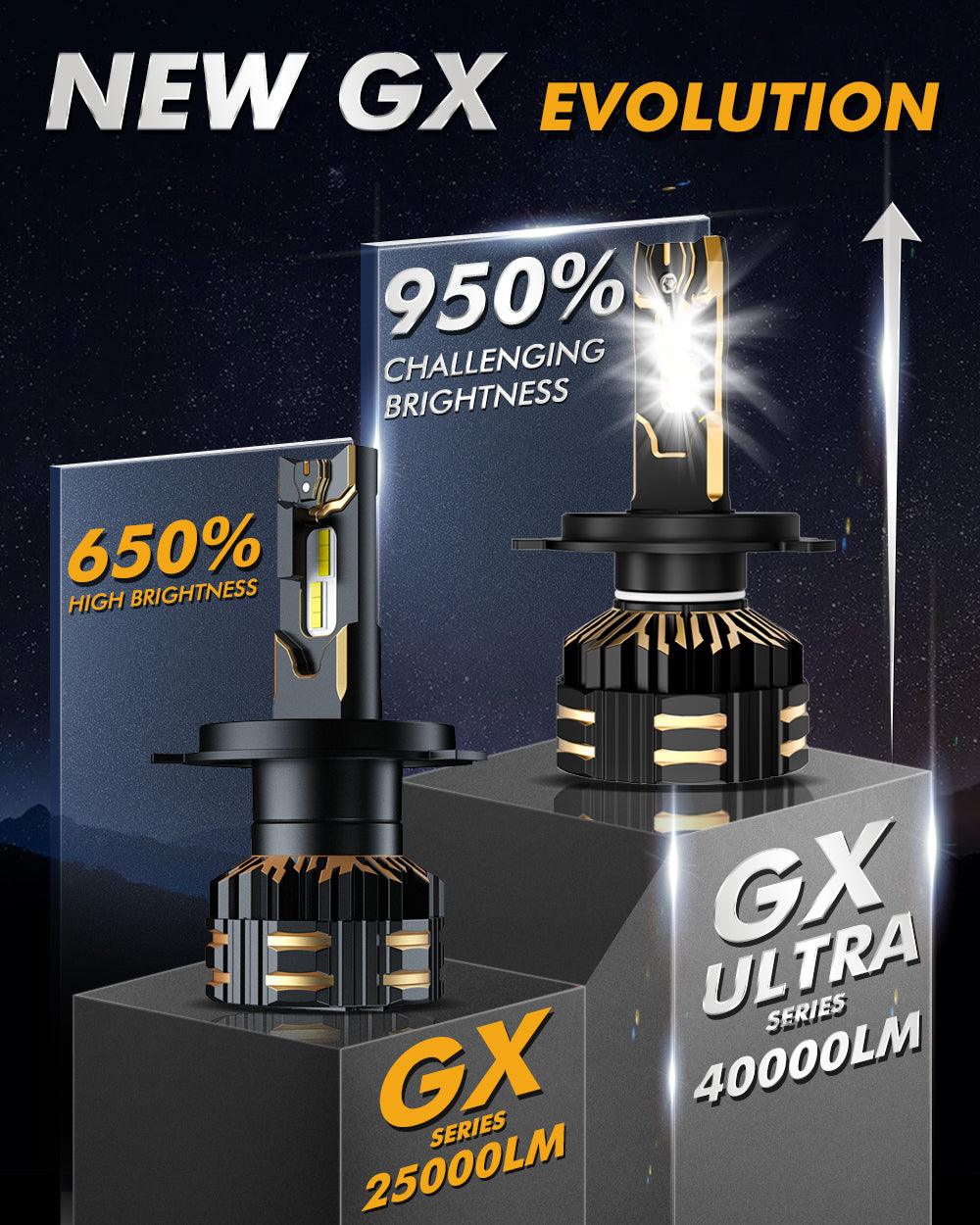 🆕H4 LED Headlight Bulbs 240W 40000LM GX-ULTRA Series 6500K Cool White | 2 Bulbs - Auxbeam  – éclairage LED auto