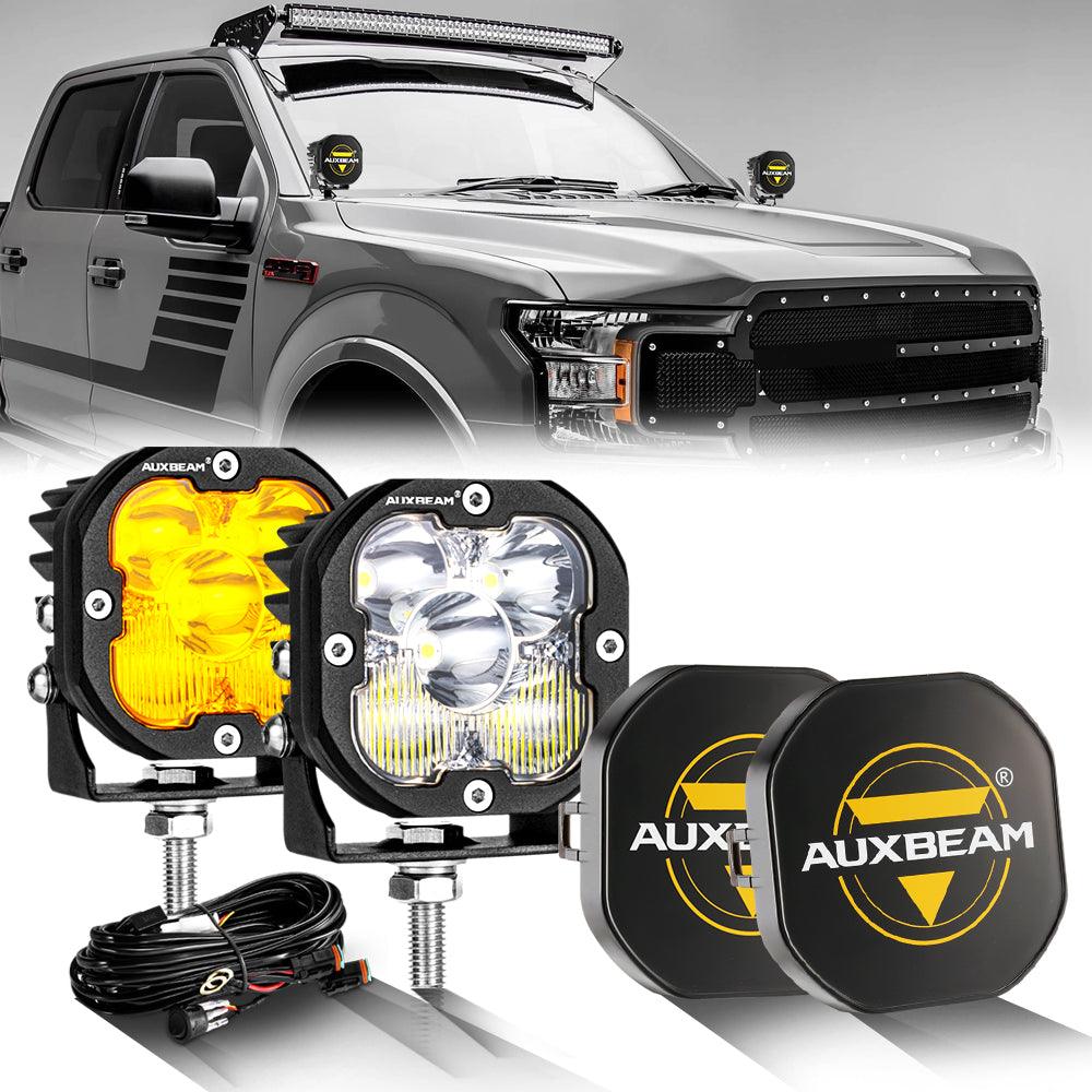 3 Inch 80W 9600LM LED Pods Lights White&Amber for FORD - Auxbeam  – éclairage LED auto