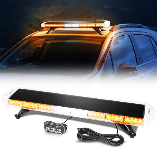 38.5 Inch Rooftop Strobe Flashing Light Bar with Mounting Brackets 20 Flashing Modes Emergency Safety Warning Caution Beacon Lights