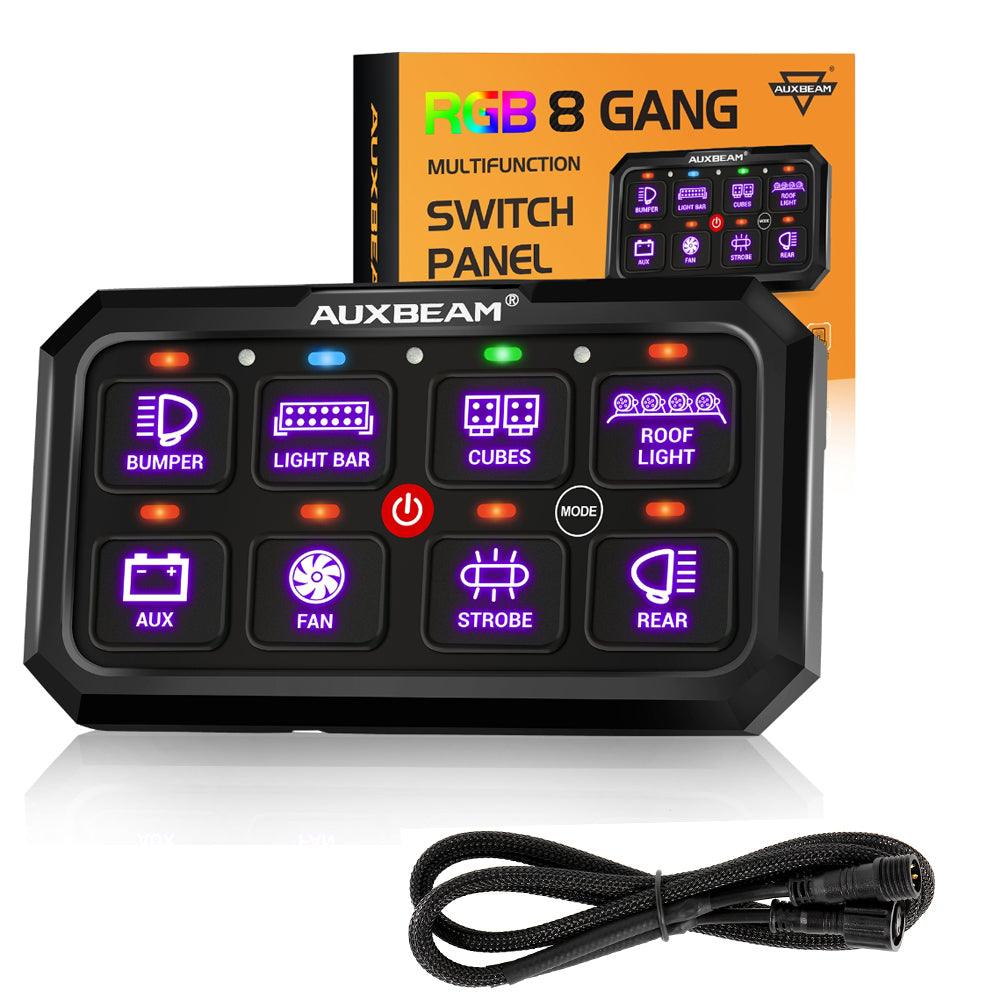 RB80 XL RGB Switch Panel without APP, Toggle/Momentary/Pulsed Mode Supported (Two-Sided Outlet)