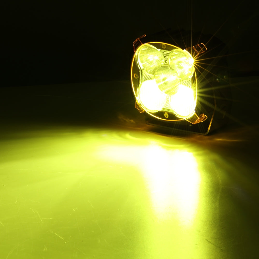 سلسلة XP-ULTRA مصابيح LED Pod مقاس 4.5 بوصة لمصابيح الطرق الوعرة مع إضاءة خلفية باللون الكهرماني