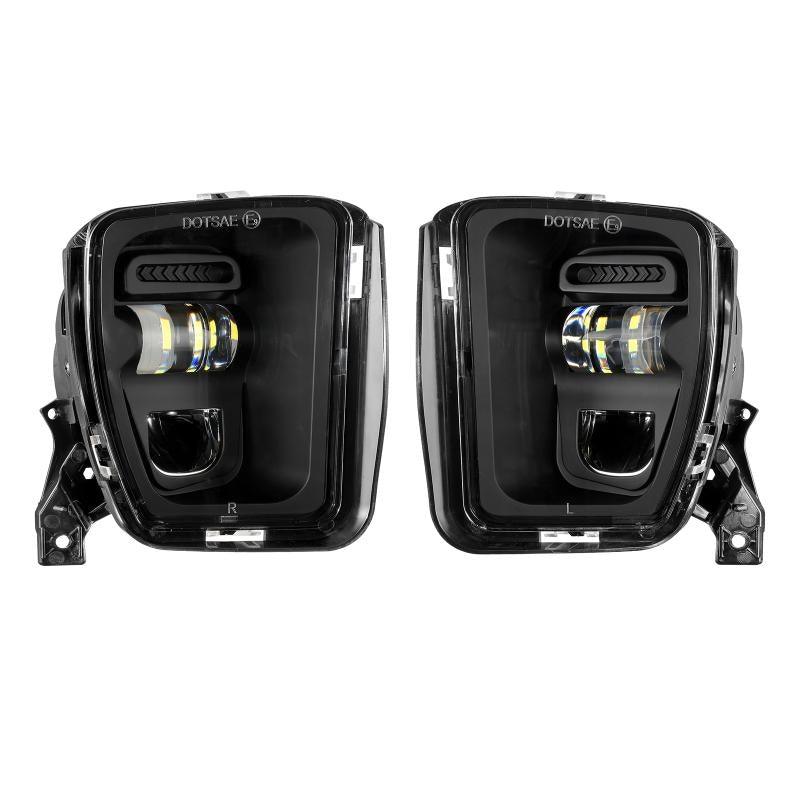 (2pcs/set) 36W LED Fog Lights for Dodge Ram 1500 2013 2014 2015 2016 2017 2018 (Black)