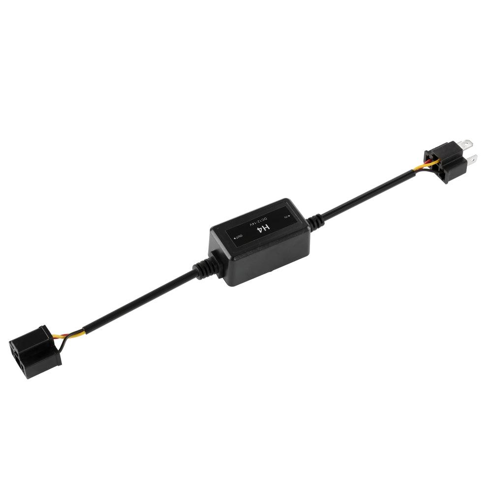 H4/9003 C10-MODEL Enhanced LED Headlight Bulbs Canbus Decoder Anti-Flicker Hyper Flash No Warning Harness Resistor Conversion Kit 2pcs/set