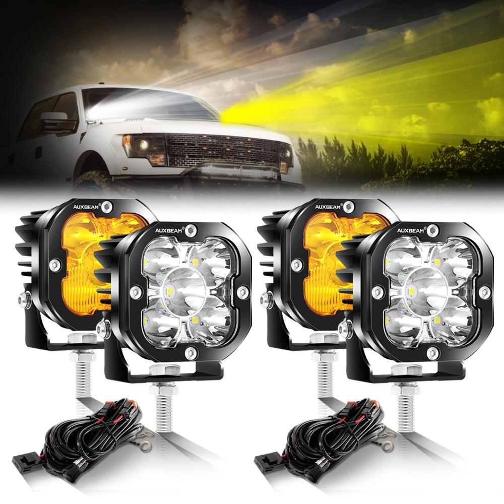 3 Inch 80W 9600LM LED Pods Lights White&Amber for FORD - Auxbeam  – éclairage LED auto