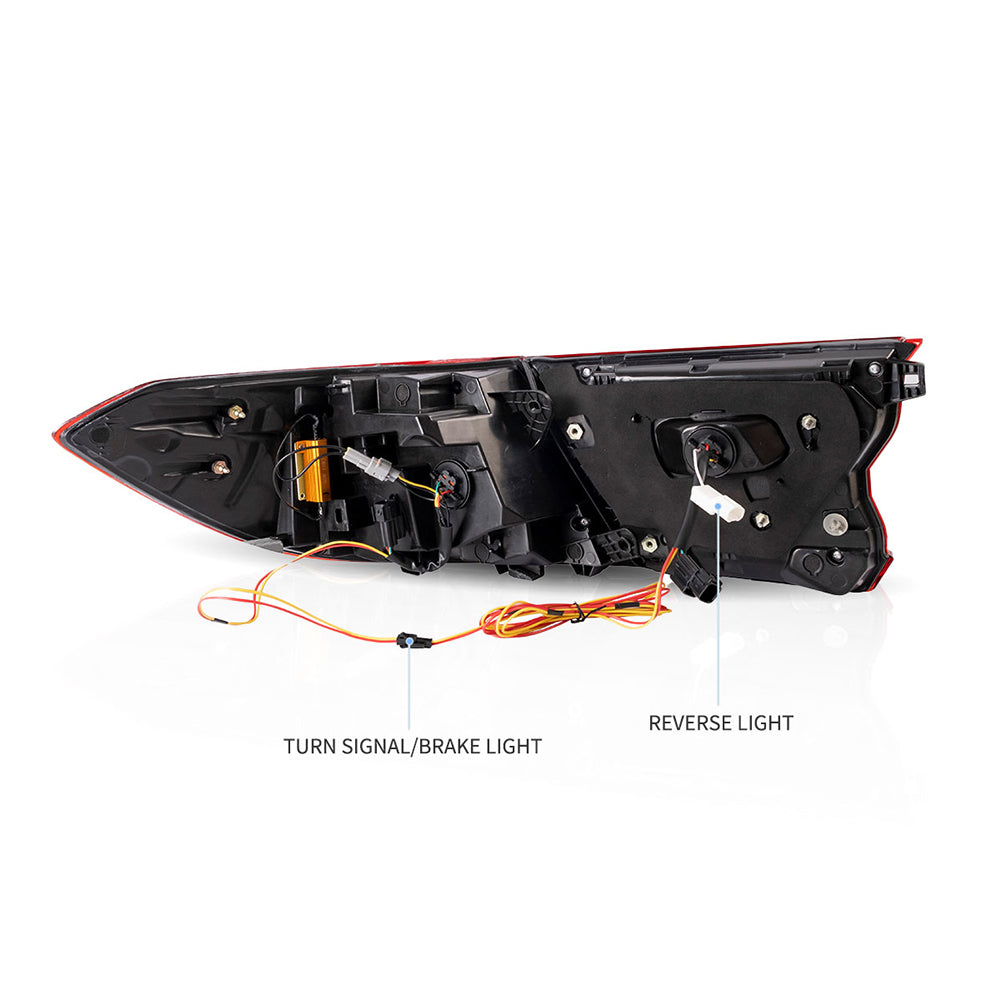 LED Tail Light Assembly With Full LED Dynamic Welcome Lighting For 2018-2022 Honda Accord 10th Gen