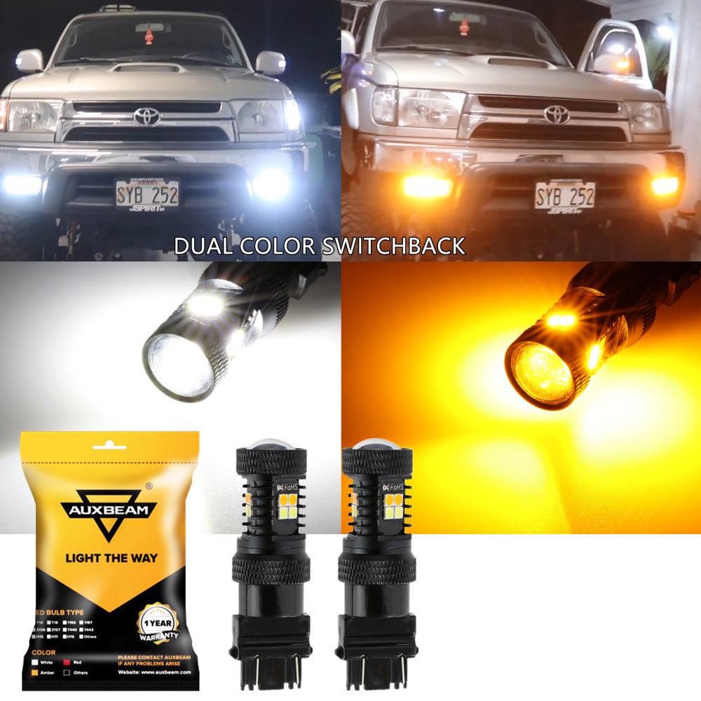 For 2009-2015 Toyota Tacoma 3157 DRL&amp;Turn Signal Light Dual Color Lighting Switchback White&amp;Amber