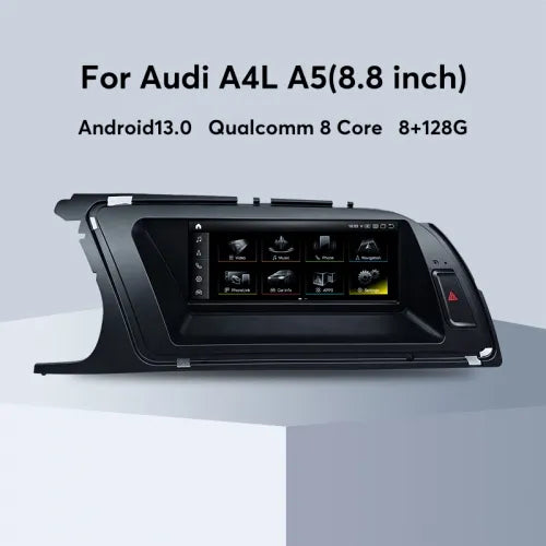 Android 13 Qualcomm 8 Core Multimedia Audi A4L A5 GPS 4G LTE