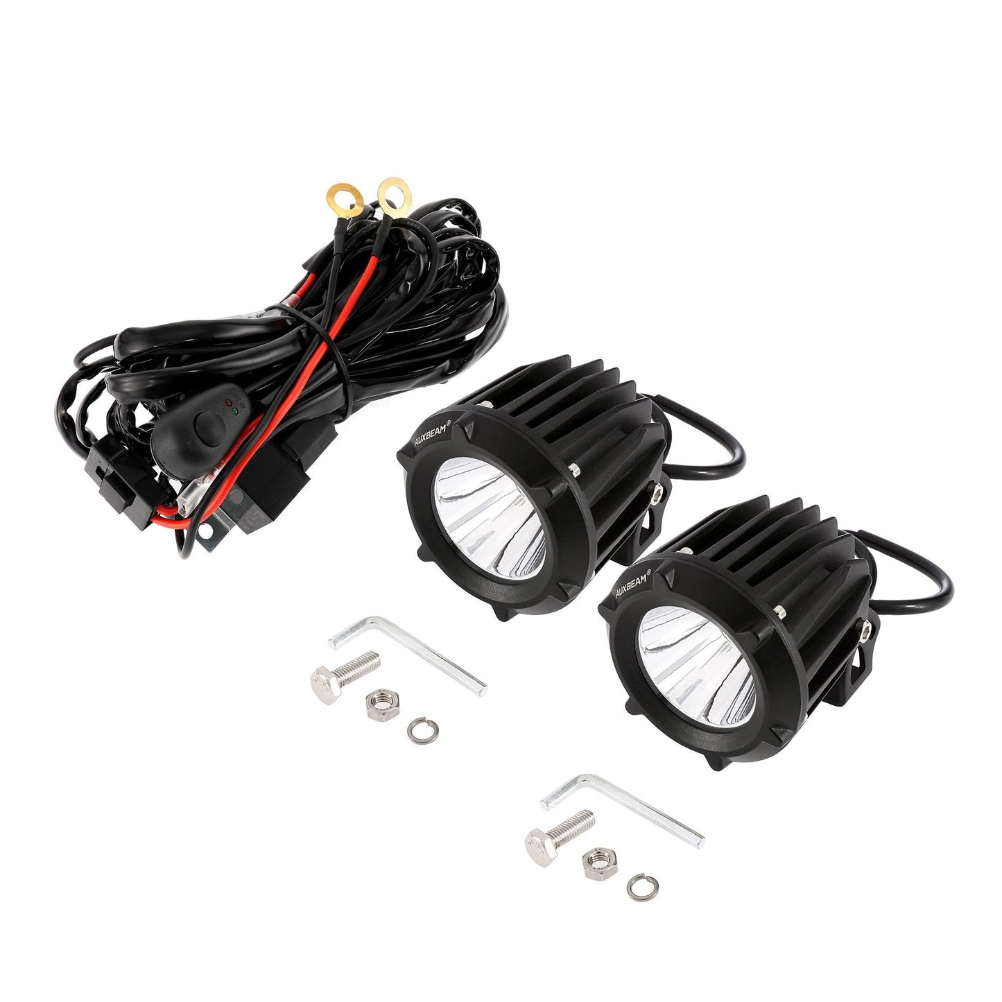 3.5 Inch 50W Round/Square LED Driving Lights Combo White/Yellow with wiring harness for 2000 FORD F250 - Auxbeam  – éclairage LED auto