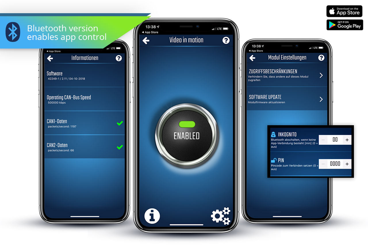 Video in motion for VW MFD 2, RNS 510, Skoda, Seat, Bentley