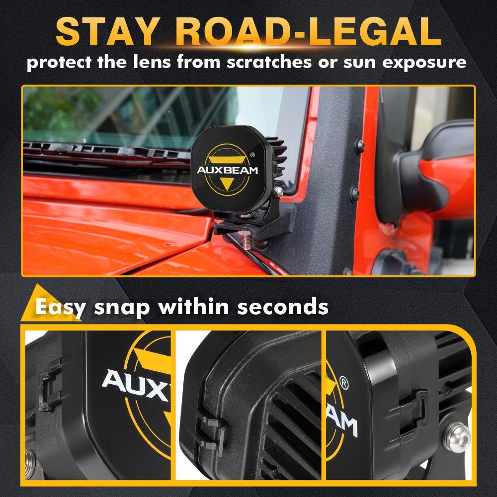 3 Inch LED Driving Light Black Cover Light Shield Cover - Auxbeam  – éclairage LED auto