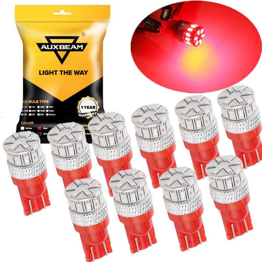 168 2825 W5W T10 LED License Plate/Side Marker/Interior Light Bulbs 4W 300% High Brightness CAN-Bus Error Free Red | 2 bulbs 