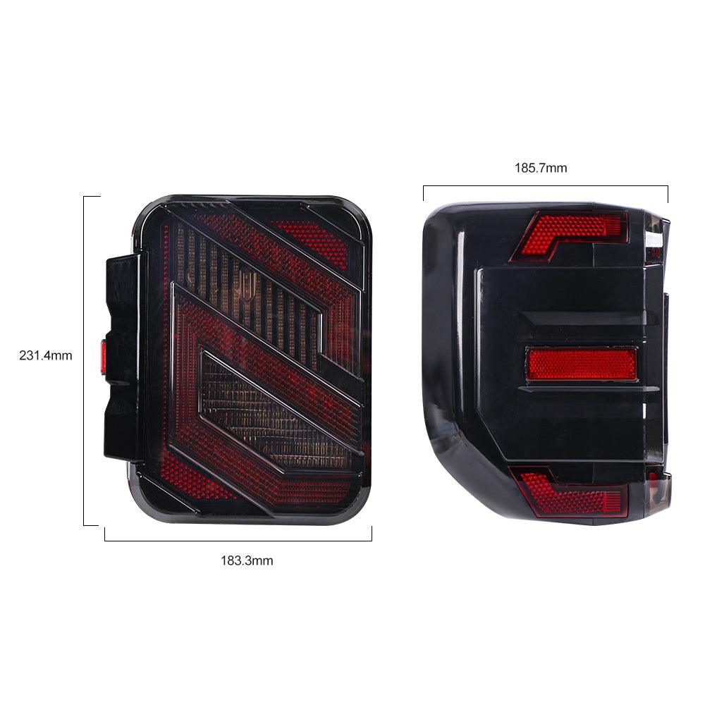 Tail Lights Compatible with Jeep Gladiator JT 2020-2024 Unique S Shaped Design