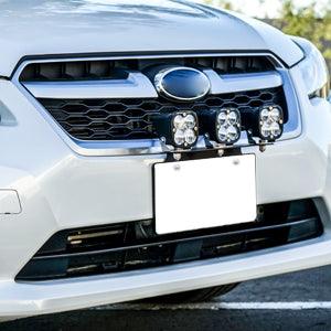 شريط إضاءة LED من الفولاذ للوحة الترخيص وحامل المصد الأمامي مناسب لمعظم الشاحنات والشاحنات الصغيرة وسيارات الدفع الرباعي وسيارات الجيب وسيارات الدفع الرباعي والسيارات (الإصدار الأمريكي)