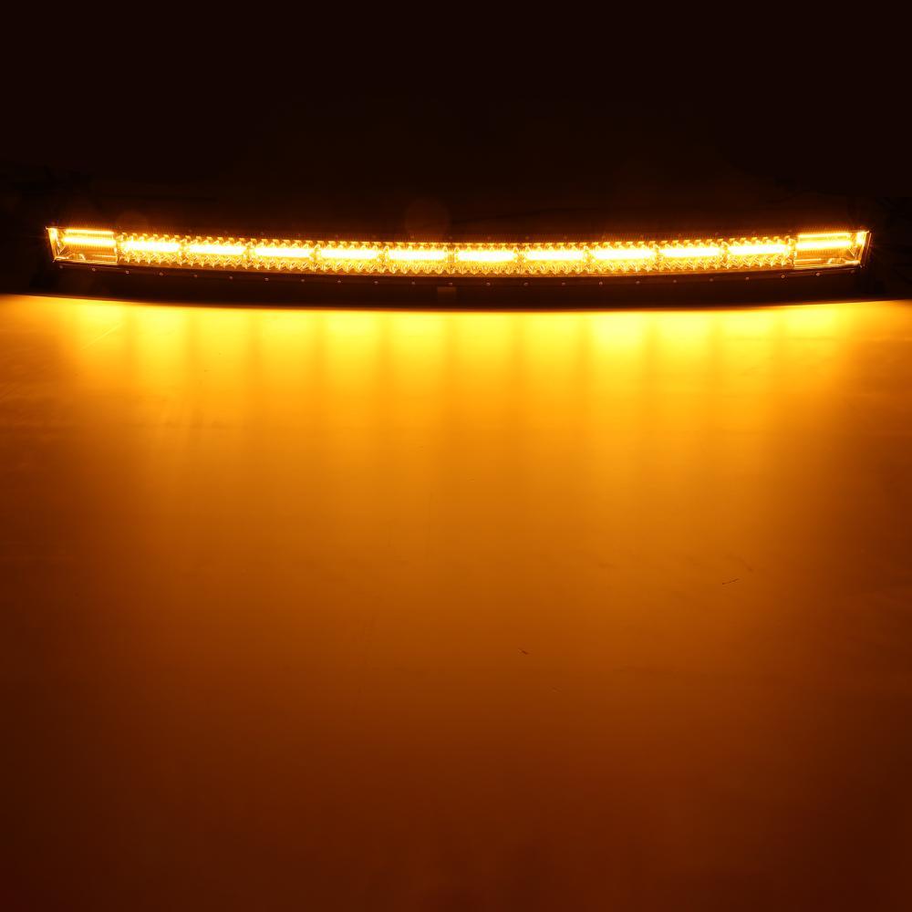 50 Inch 6 Modes White&amp;Amber Curved Off Road Led Light Bar