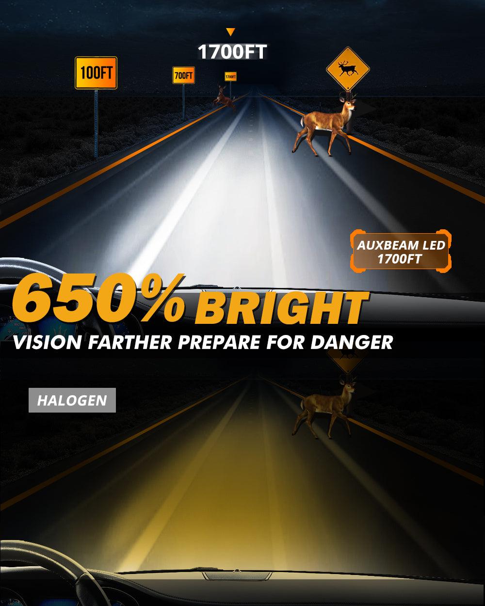 H11+H11 LED Headlight Bulbs 120W 25000LM GX Series Brightest 6500K Cool White | 4 Bulbs - Auxbeam  – éclairage LED auto