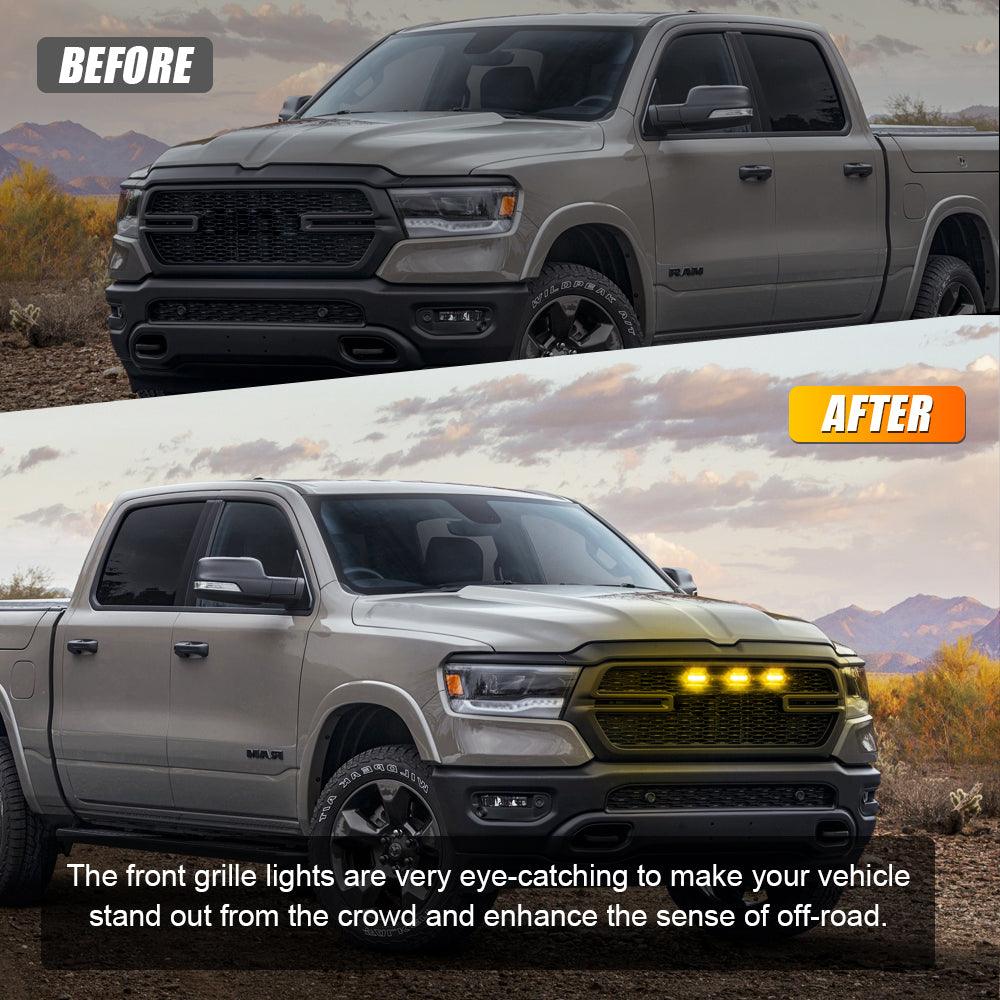 (3pcs/set) Lumières de Grille Avant LED Raptor Amber Dodge Ram