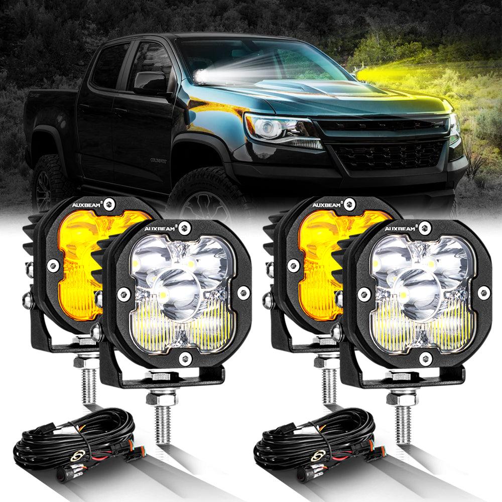 XP-ULTRA Series 3 Inch 80W 9600LM LED Pods Lights White&Amber - Auxbeam  – éclairage LED auto