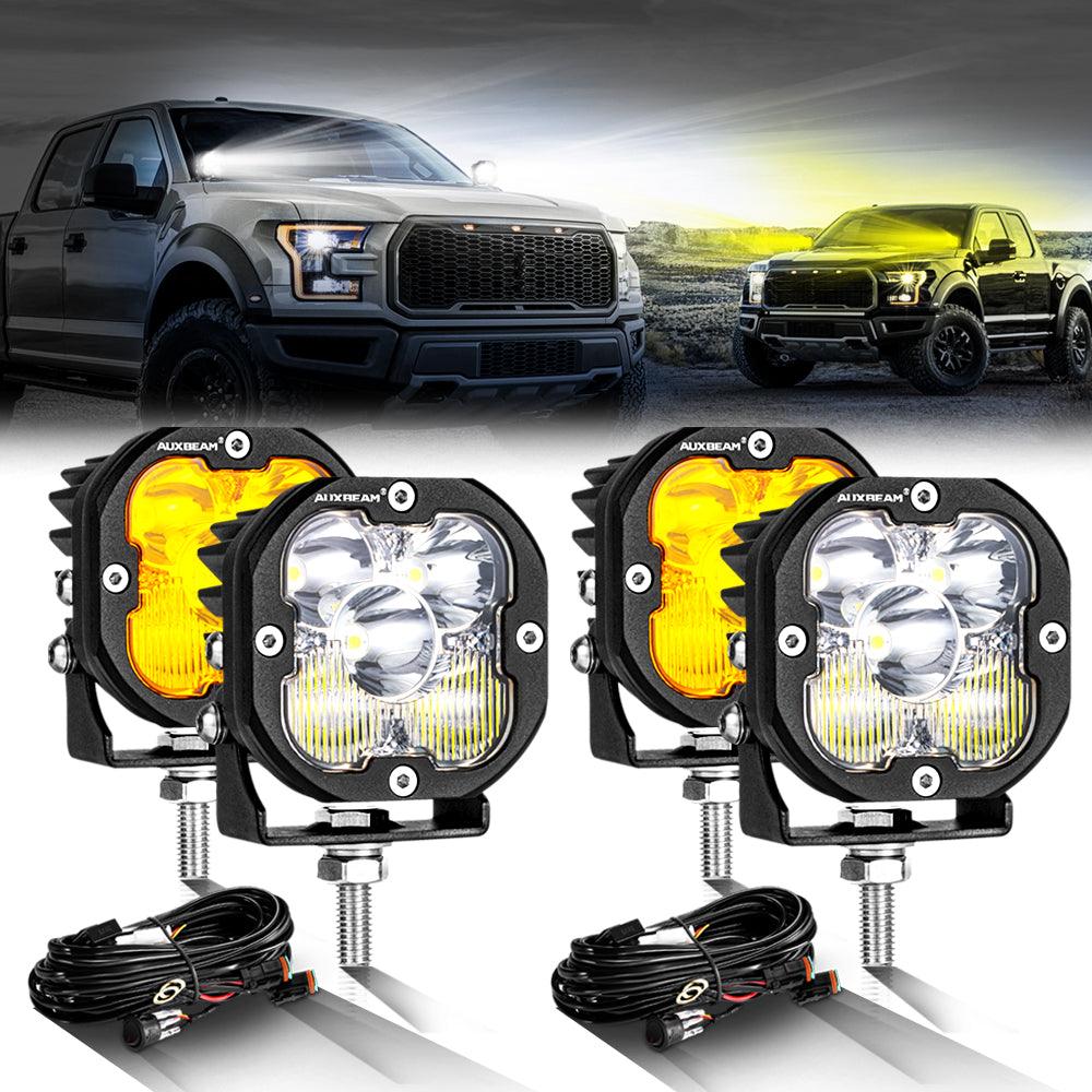 3 Inch 80W 9600LM LED Pods Lights White&Amber for FORD - Auxbeam  – éclairage LED auto