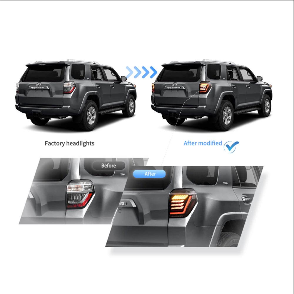LED Tail Lights Assembly With Dynamic Welcome Lighting For 2010-2023 Toyota 4Runner 5th Gen (N280)