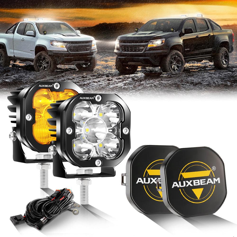 3 Inch 80W 9600LM LED Pods Lights White&Amber for CHEVROLET - Auxbeam  – éclairage LED auto