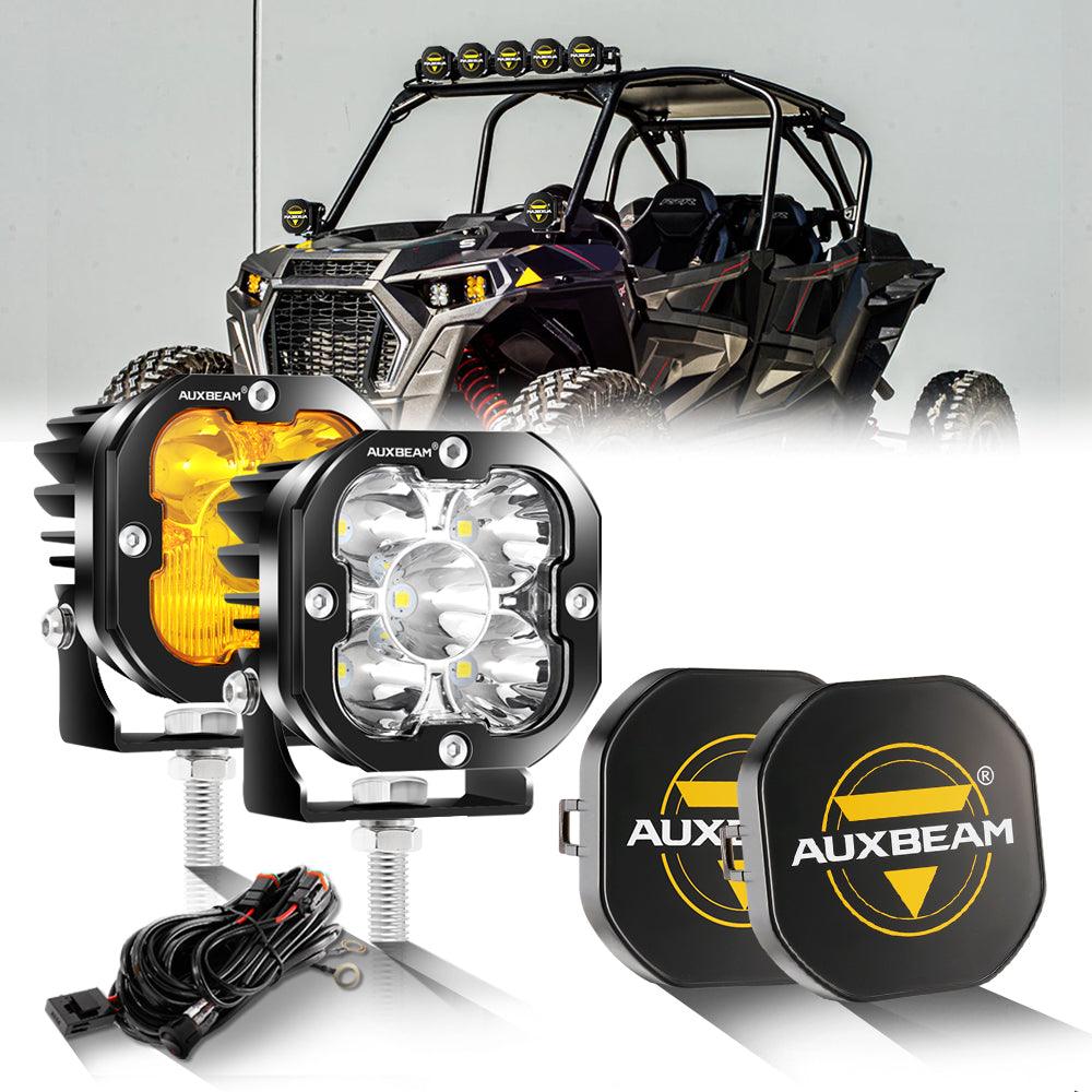 3 Inch 80W 9600LM LED Pods Lights White&Amber for ATV UTV SIDE BY SIDE 4X4 - Auxbeam  – éclairage LED auto