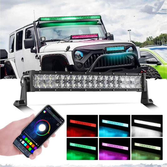 V-PRO Series 22 Inch RGBW Color Changing Double Row Off Road Led Light Bar
