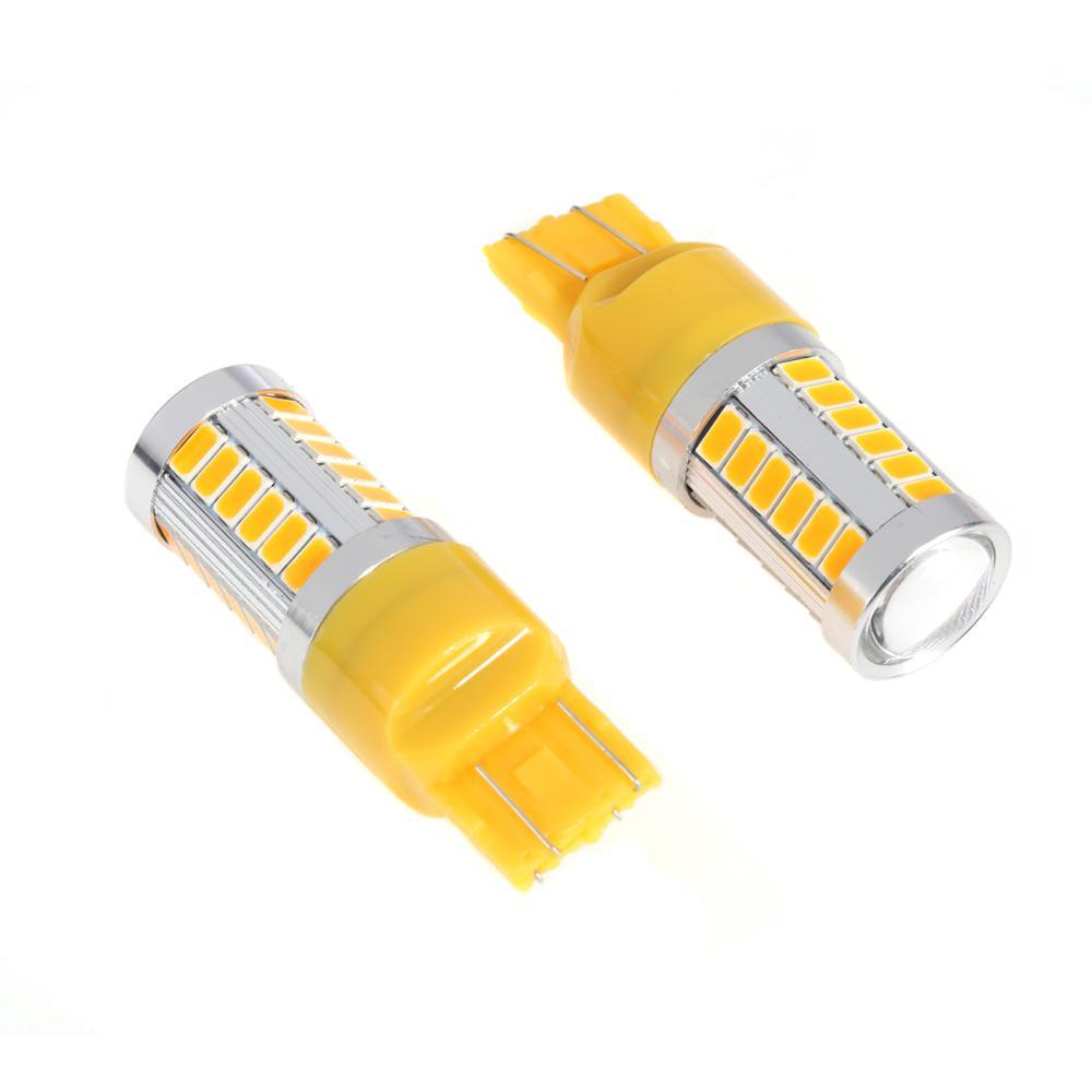(2PCS/SET) 7443/7440 Amber Brake Light Car LED Light Bulb
