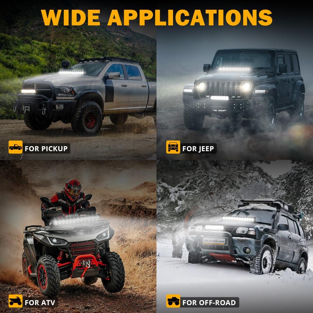 SP-DRL Series 22 Inch 139W 16320LM Dual Row Off Road LED Light Bar With Amber&White DRL