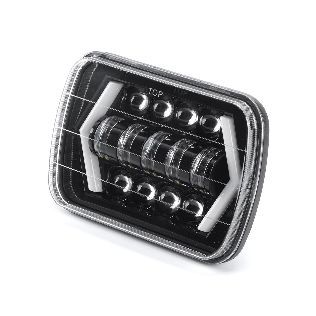 7x6 Inch LED Headlights + H4 Intensifier Beam for Chevrolet Express 1500 2500 3500