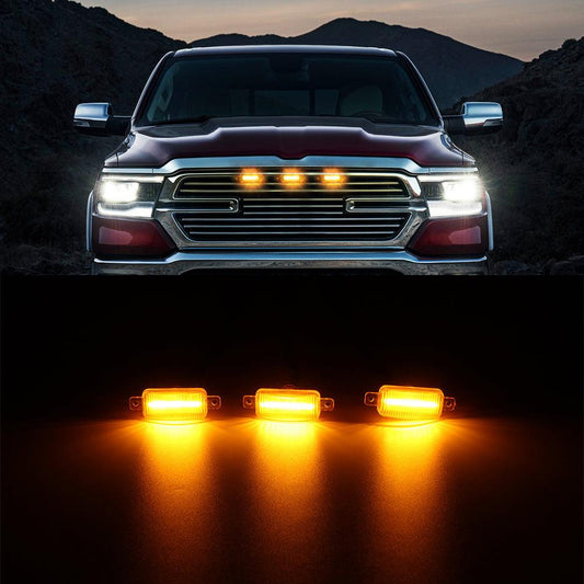 (3pcs/set) Lumières de Grille Avant LED Raptor Amber Dodge Ram
