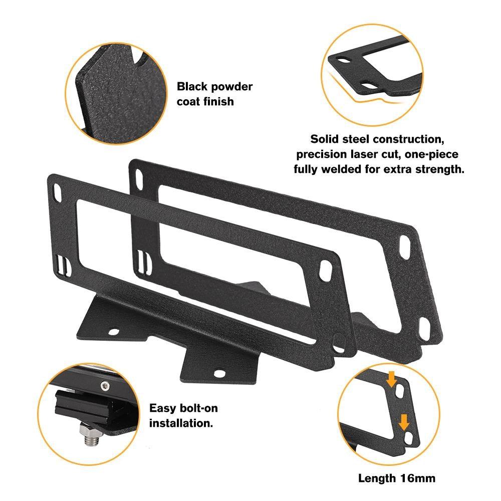 مصابيح LED مقاس 3 بوصات مع أغطية كهرمانية إضافية ومصابيح ضباب مزدوجة وحامل مخفي للصدمات لسيارة دودج رام 2500 3500 2010-2017