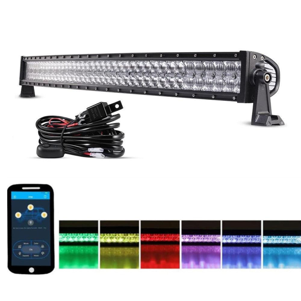 V-Series RGB Straight/Curved 5D lens Combo Beam Double Row LED Light Bar for Chevy Tahoe