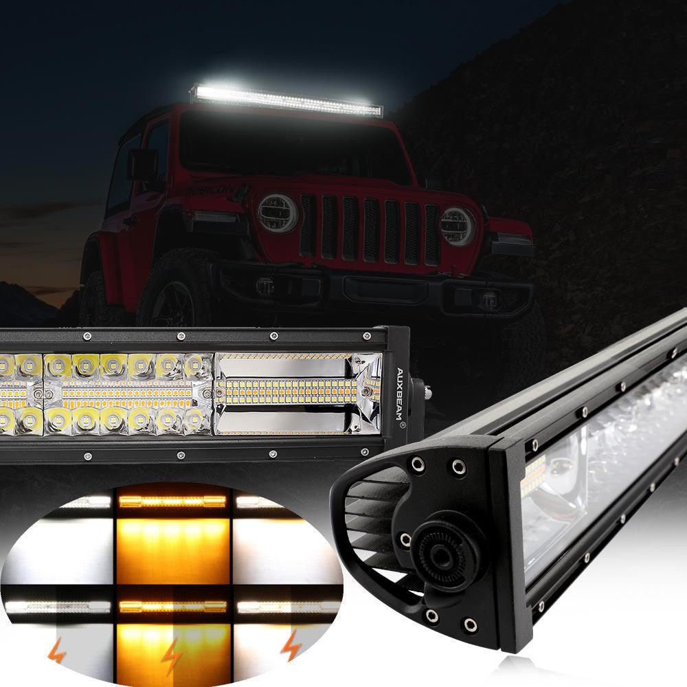 6 Modes Series 42 Inch White&amp;Amber Curved Off Road Led Light Bar