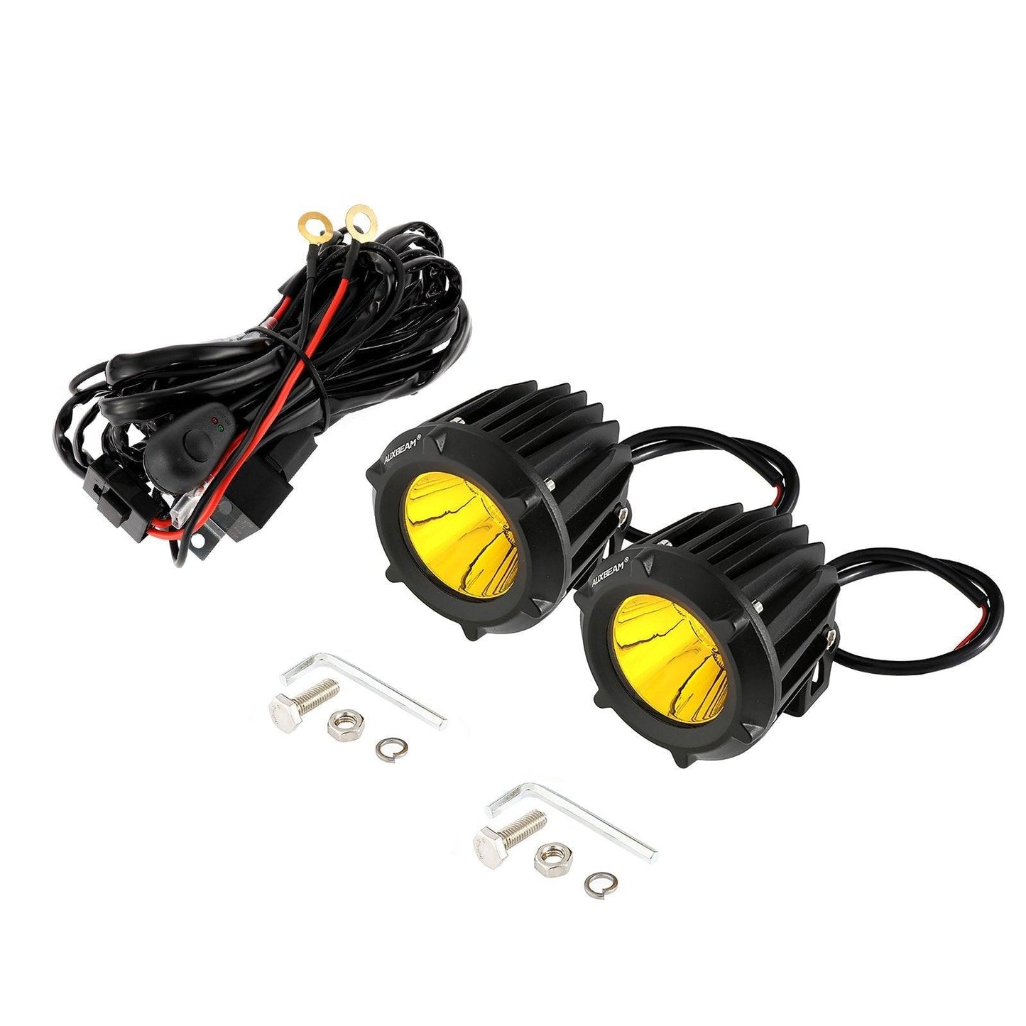 3.5 Inch 50W Round/Square LED Driving Lights Combo White/Yellow with wiring harness for 2000 FORD F250 - Auxbeam  – éclairage LED auto