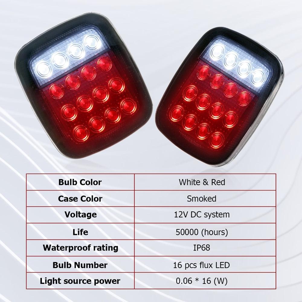 Feux Arrière Universels 16LEDs (2pcs/set) Jeep Wrangler YJ TJ CJ