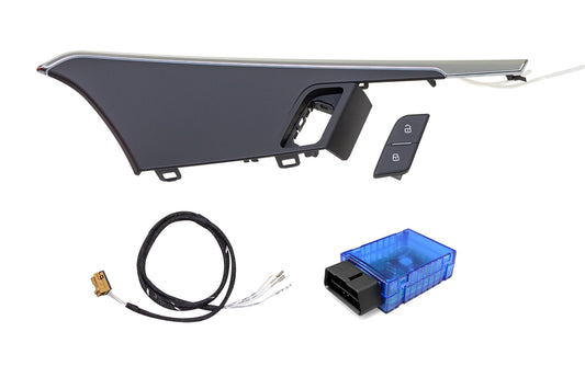 Complete set retrofit ZV button central locking passenger side for Audi A4 8W, A5 F5