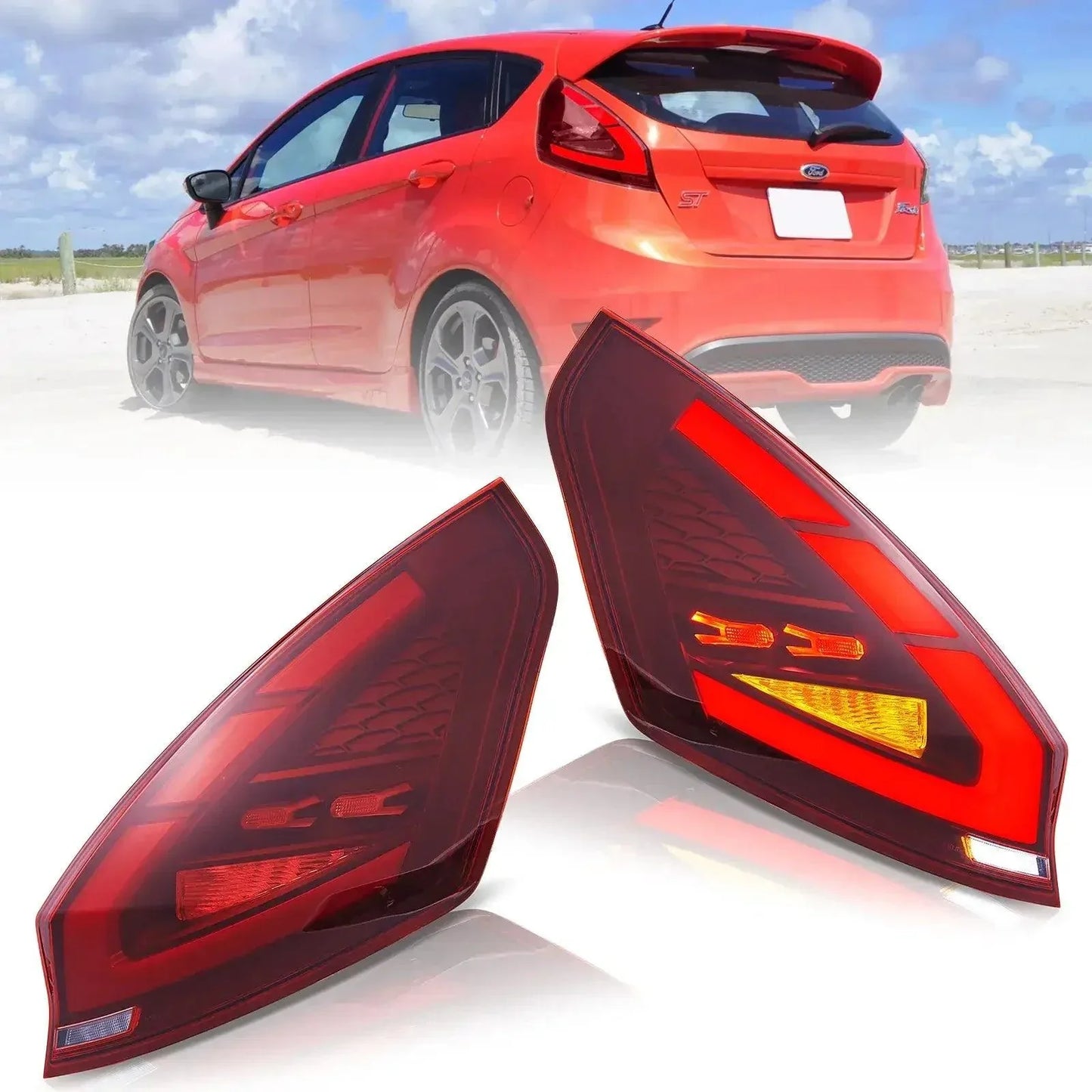 LED Tail Light Assembly For 2009-2017 Ford Fiesta Hatchback
