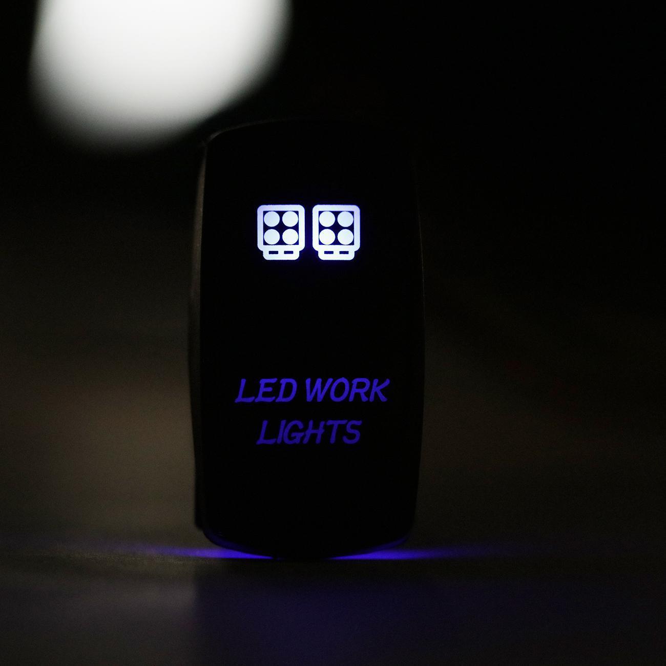 5 Pin Laser On/Off switches 20A/12V 10A/24V Switch with Jumper Wires Set for Cars,Trucks,RVs - Auxbeam