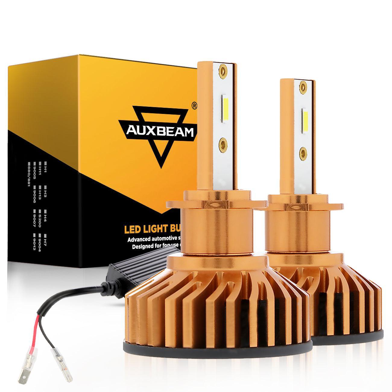 مصابيح أمامية LED H3، 52 واط، 10000 لومن، سلسلة F2، حجم صغير، 6500 كلفن، أبيض بارد | 2 لمبة