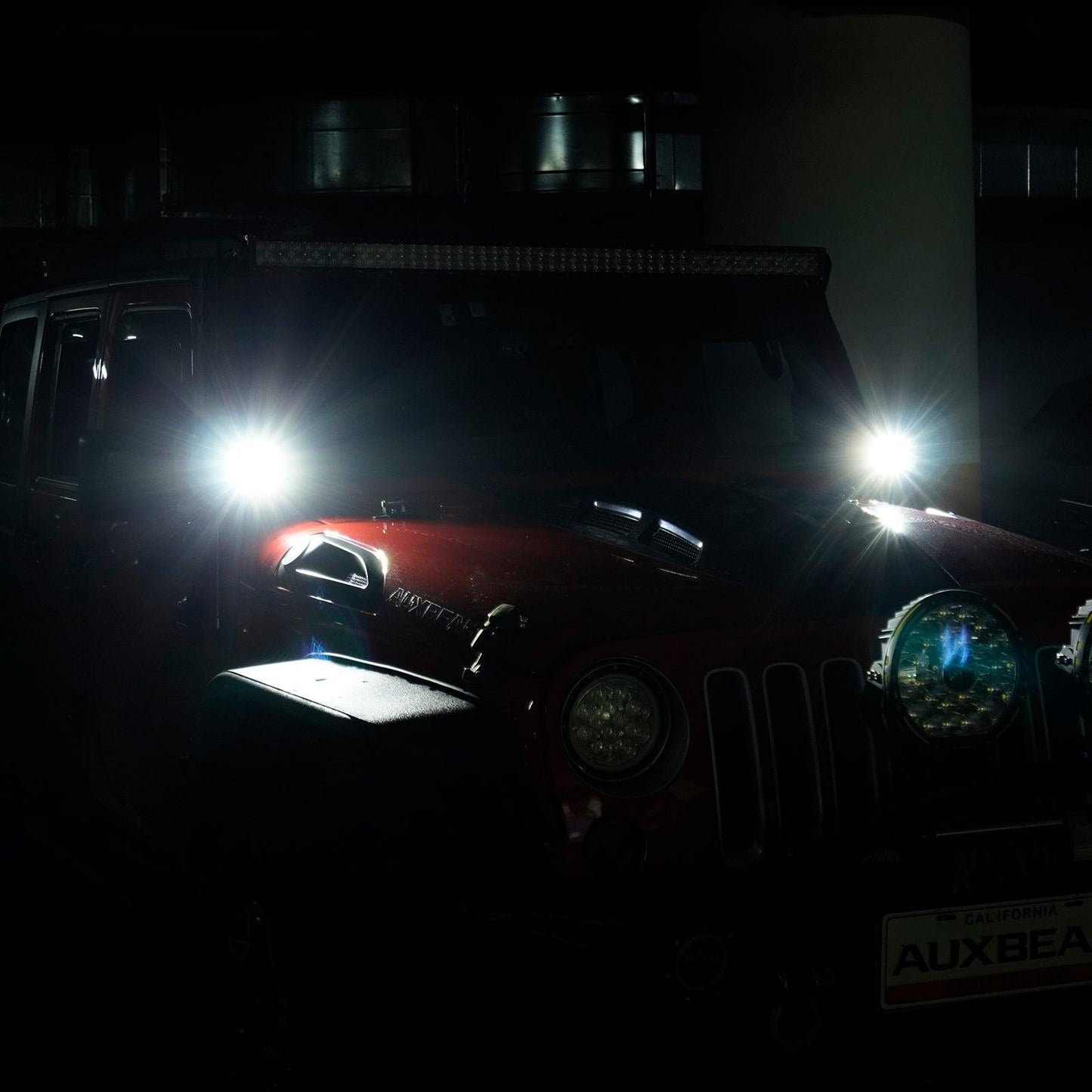 52" 5D-PRO LED Light Bar &amp; 3"LED PODS &amp; 2 IN 1 Design Windshield Mounting Brackets For Jeep Wrangler JK 2007~2017