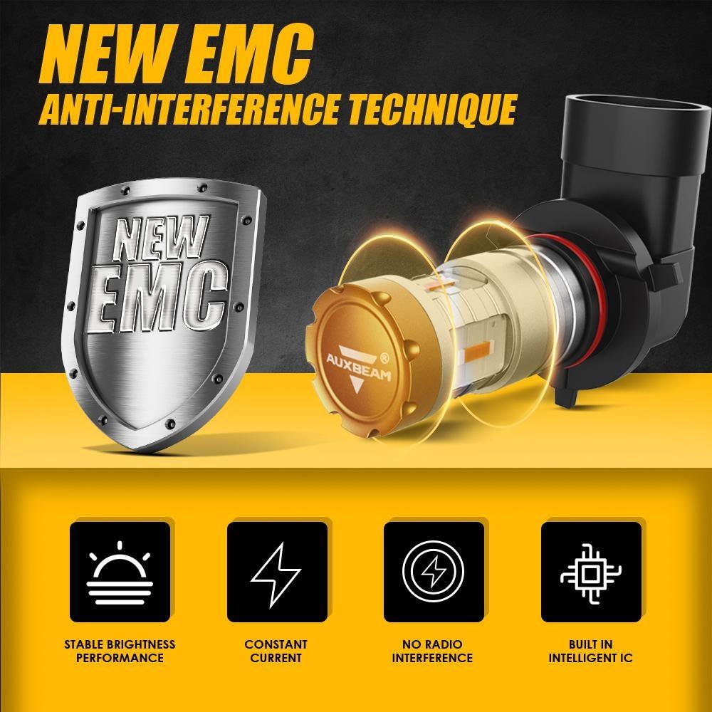 مصابيح ضباب/إضاءة نهارية LED طراز 9006 HB4، بقوة 20 واط و4000 لومن، من سلسلة Deep Blue Crown | مصباحان