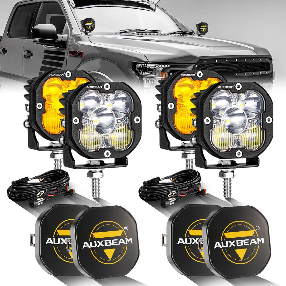 3 Inch 80W 9600LM LED Pods Lights White&Amber for FORD - Auxbeam  – éclairage LED auto