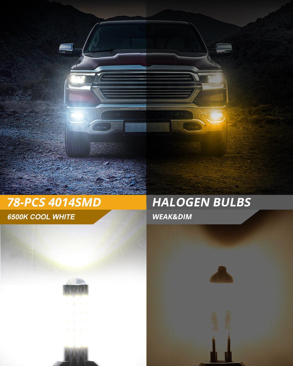 880 885 890 899 892 893 مصابيح LED للضباب/الإضاءة النهارية 6 وات 2000 مل 6500 كلفن أبيض | 2 مصباح