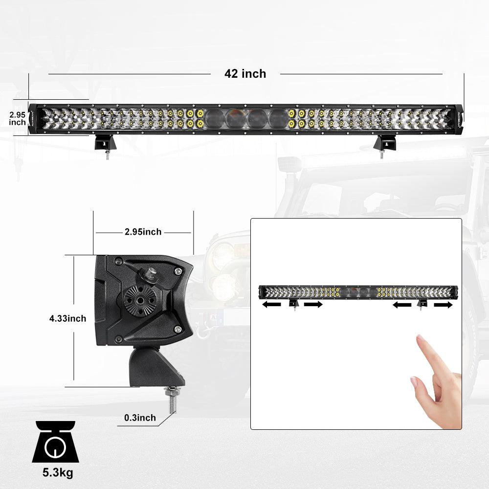 شريط إضاءة LED 5D-PRO مقاس 42 بوصة مع حامل لسيارة Can-Am 2014-2019