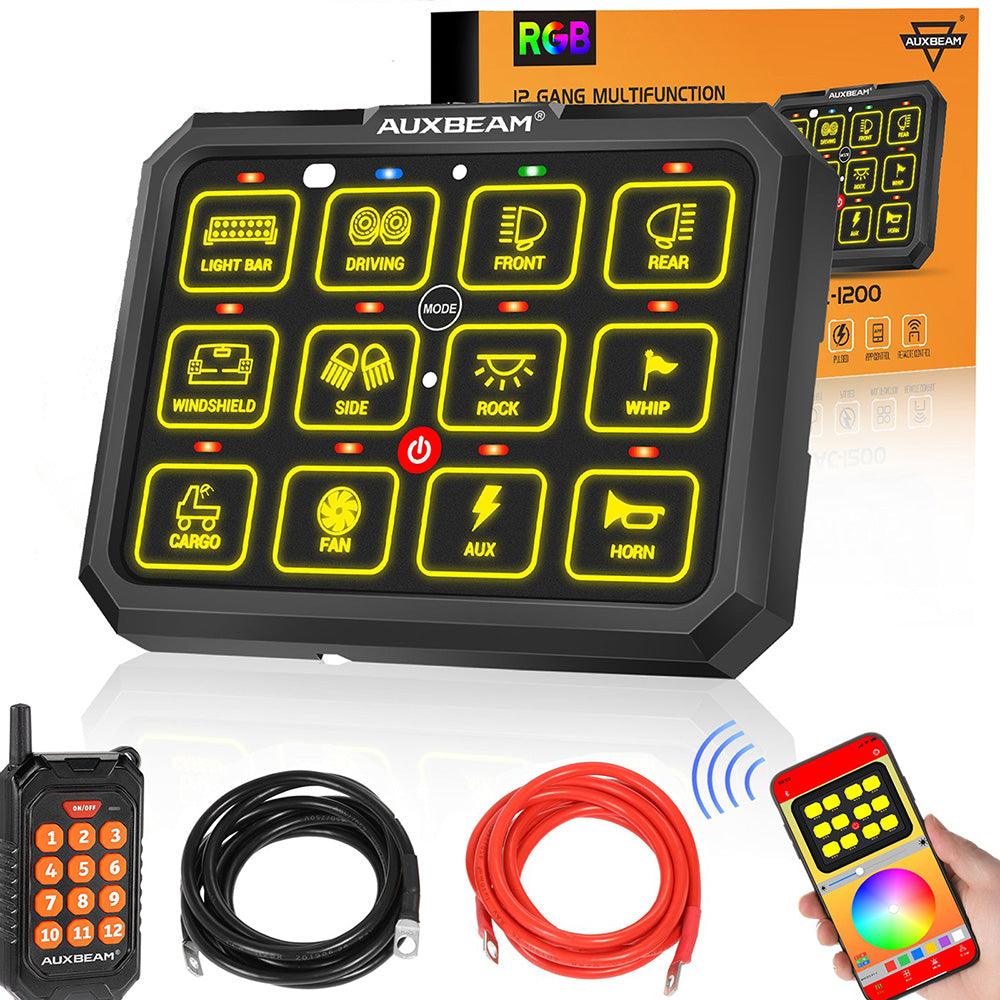 AC-1200 RGB Switch Panel with APP&amp;Remote Control, Toggle/Momentary/Pulsed Mode Supported(One-Sided Outlet) 