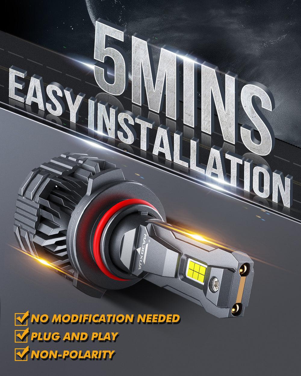 9005 LED Headlight Bulbs 110W 24000LM F22 Series High Brightness 6500K Cool White | 2 Bulbs - Auxbeam  – éclairage LED auto