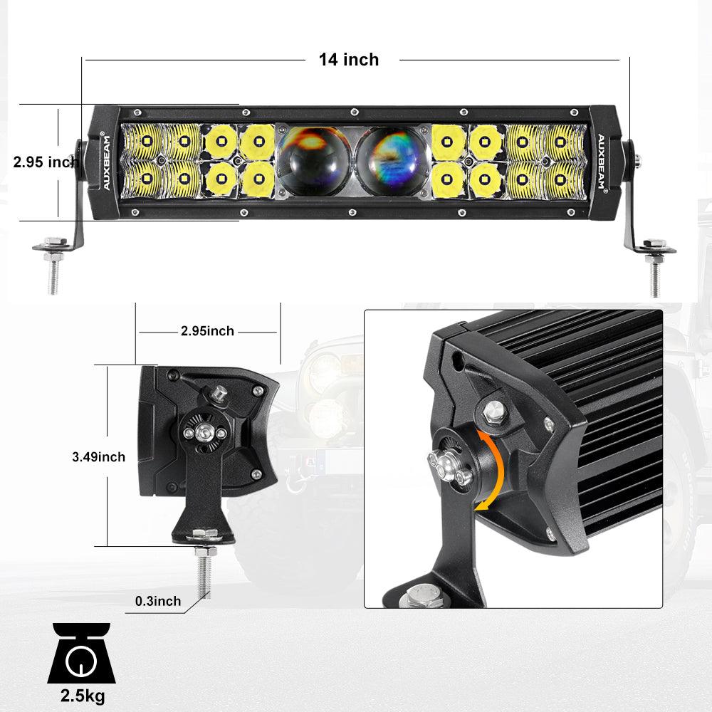 5D-PRO Series 12 Inch/22 Inch/32 Inch/42 Inch/52 Inch Spot LED Light Bar with 5D Projectors